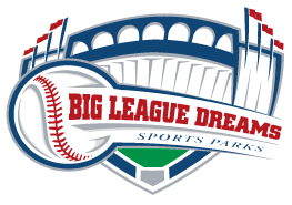 Giving back | Big League Dreams baseball logo